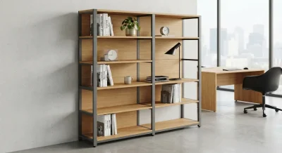 قیمت کتابخانه اداری مدرن | سیر تا پیاز خرید و انتخاب مدل مناسب در 1405 6 کتابخانه اداری بدون درب طبقاتی